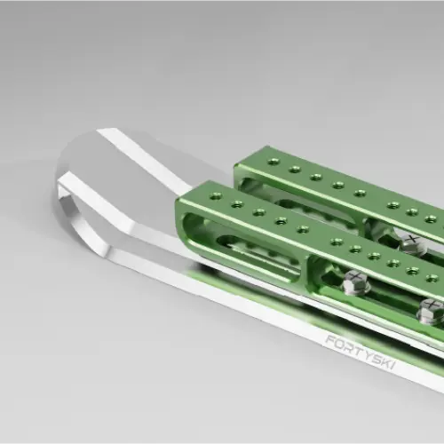 FORTY-AGGRESSIVE  FORTY Ski Plate & Connector Set for Snowboard Boots (40cm Full Metal)